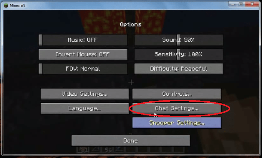 How chat minecraft in disable to commands Q. disable