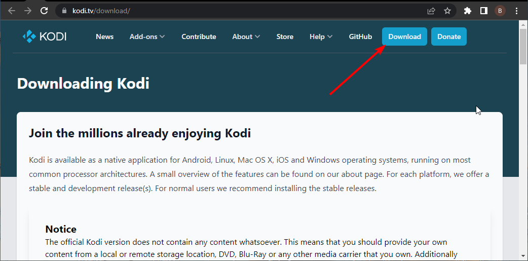 Windows 10でkodiのダウンロードが機能しない.