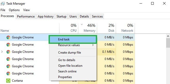 Your Computer is Low on Memory end task task manager