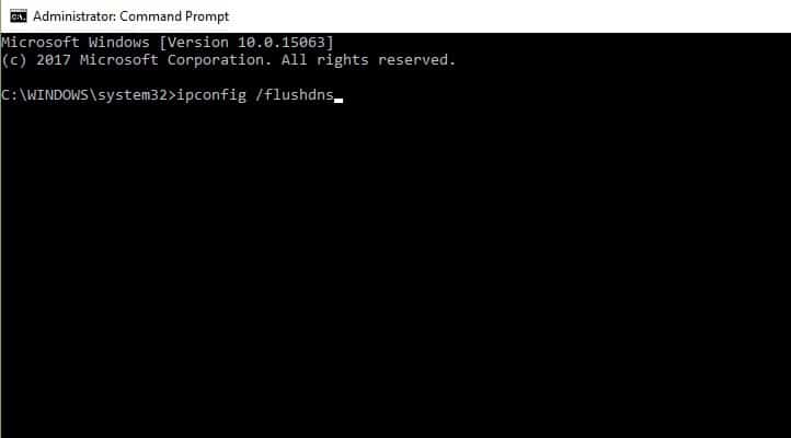 ipconfig /flushdns not working
