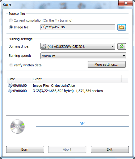 small free program iso cd burning