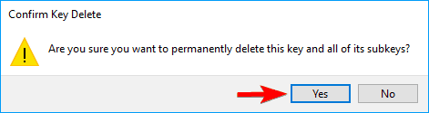 delete key confirm Outlook cannot log on errors 