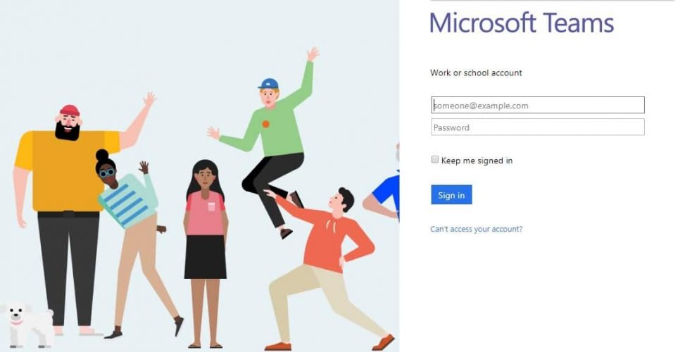 Microsoft Teams sign-up