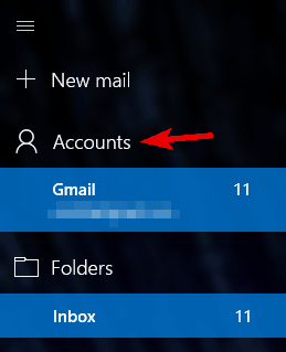 mail app accounts The set of folders cannot be opened error in Windows 10