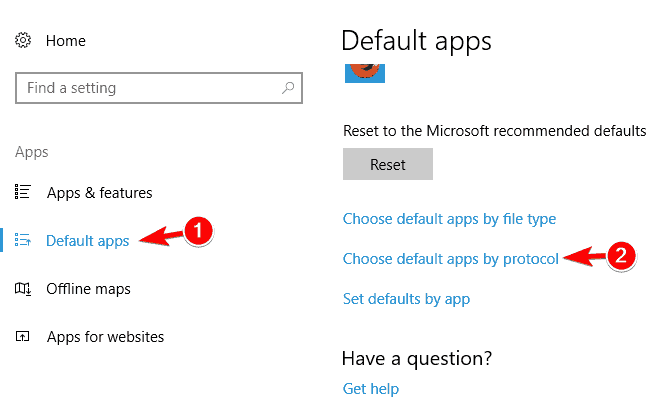 choose default apps by protocol some thumbnails not showing windows 10