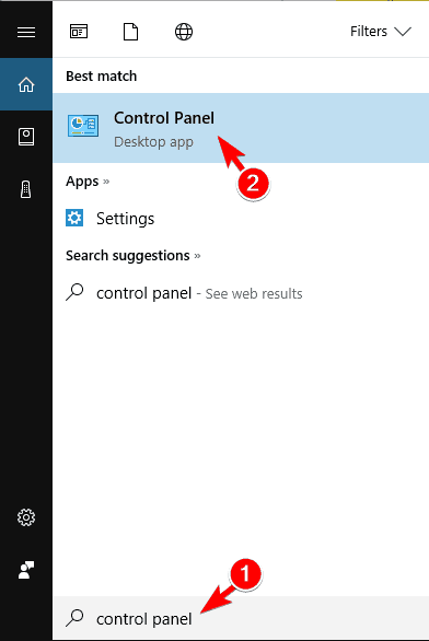 windows 10 control panel has no recovery option
