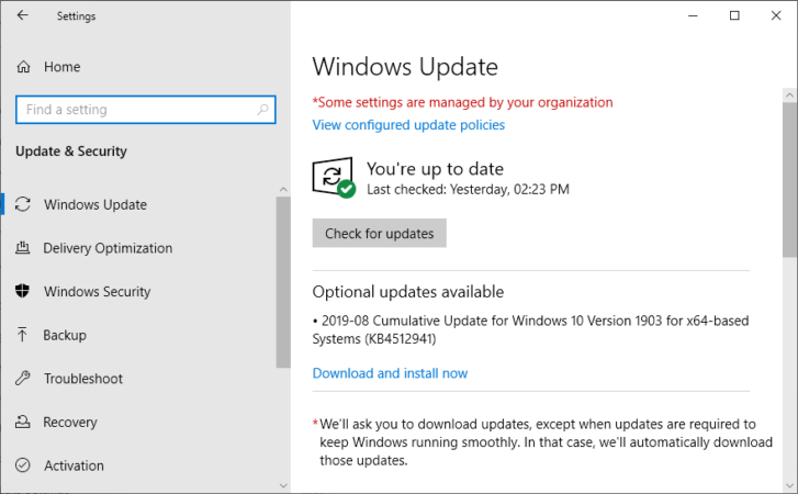 windows update catalog 2019-08