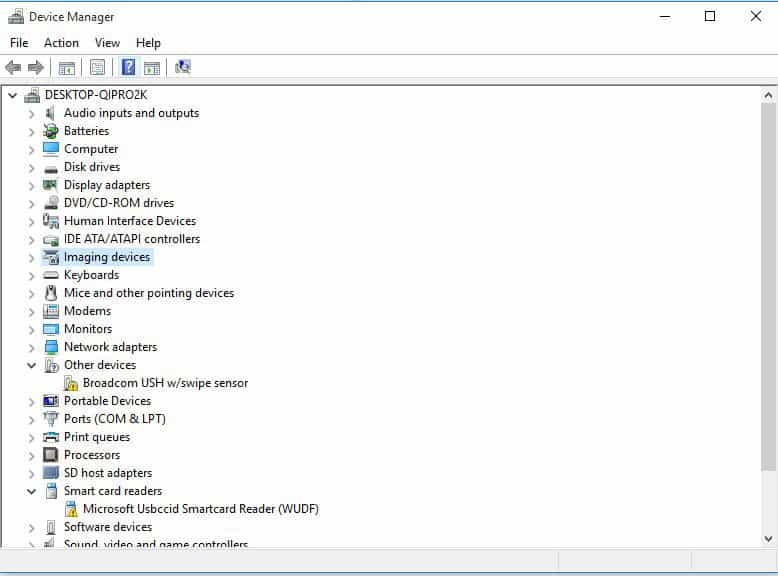 how to install imaging devices in device manager