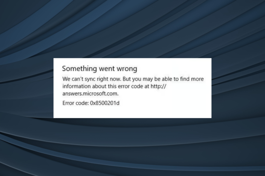 fix Mail app error 0x8500201d