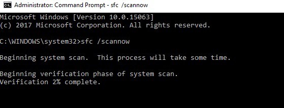bitlocker fatal error sfc /scannow cmd
