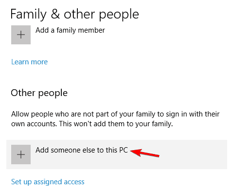 add someone else to this pc Windows 10 Calculator not working administrator