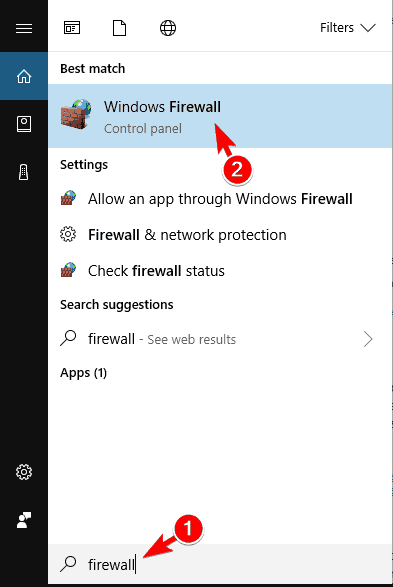 windows firewall control no panel