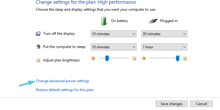computer not going to sleep change advanced power settings