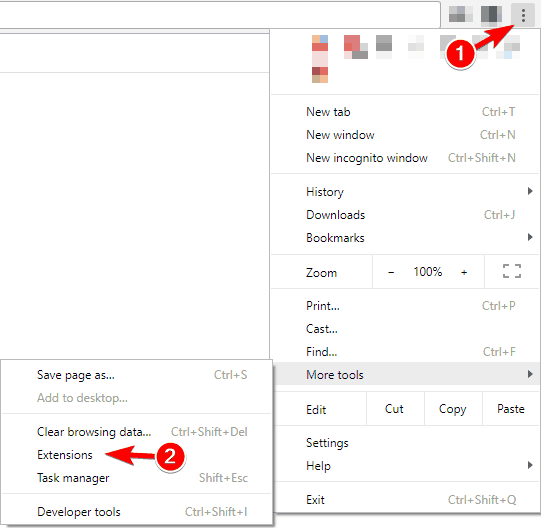 Connection has been reset extensions chrome