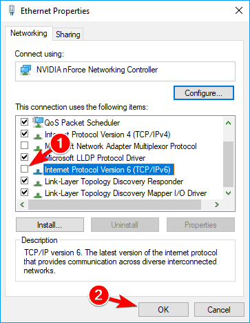 Connection attempt timed out disable IPv6