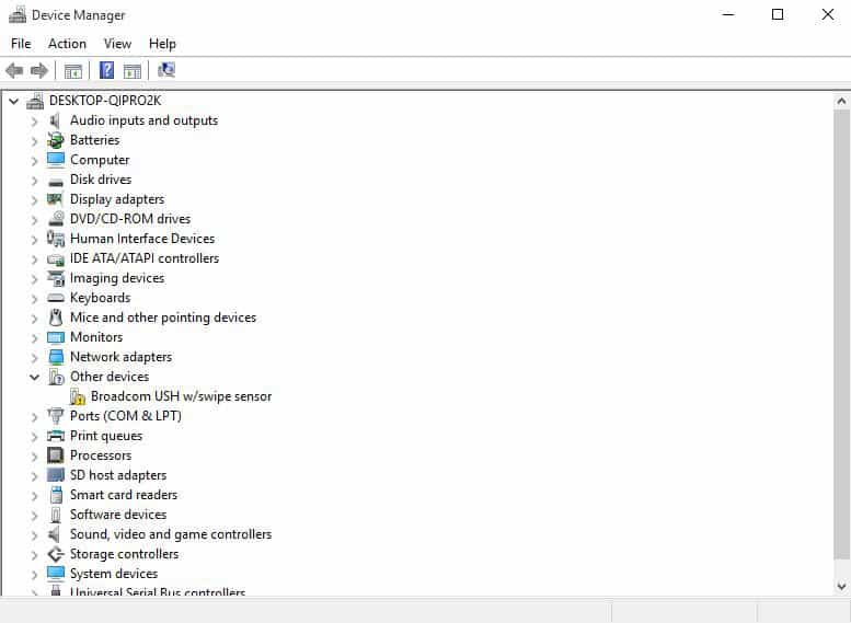 device manager mouse click not working