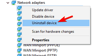 Microsoft Wireless Display Adapter disconnects uninstall network adapter
