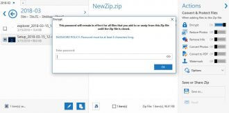 password protect zip folder windows 10