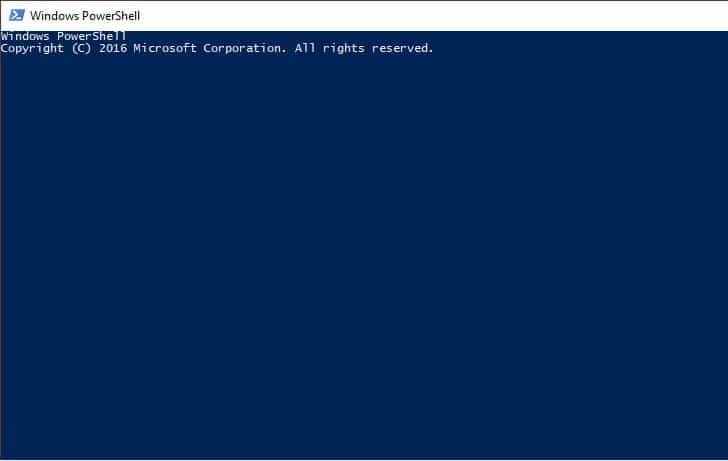 powershell has stopped working windows 10