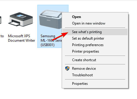 see whats printing printer settings