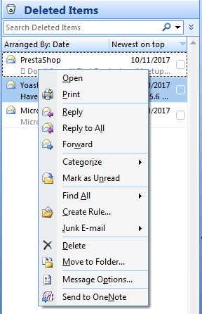 recover deleted archive outlook