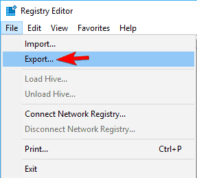 USB not accessible export registry 