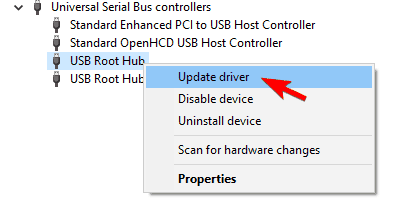 USB not working Windows Code 43 update driver device manager