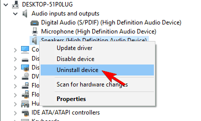 Keyboard volume control not working Windows 10 uninstall audio device