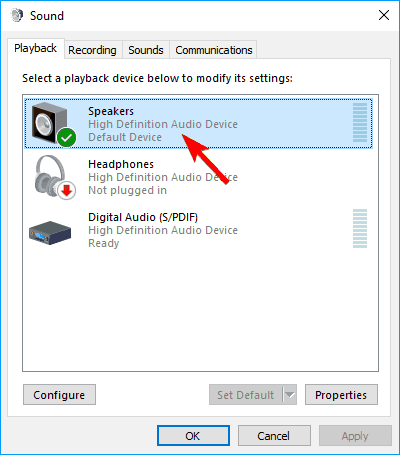 Windows 10 volume slider not working speakers sound settings