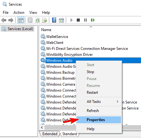 Volume Control is not showing in Taskbar windows audio service properties