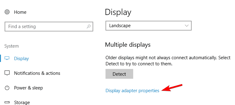 Windows 10 can't detect VGA monitor