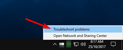 troubleshoot problems No internet after sleep Windows 10