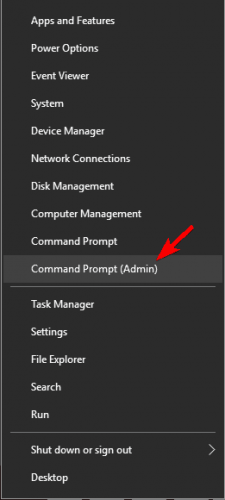 open command prompt as admin