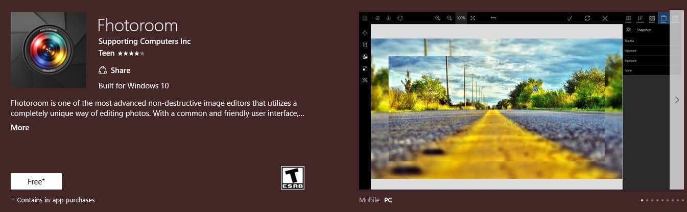 windows 10 free photo editing software