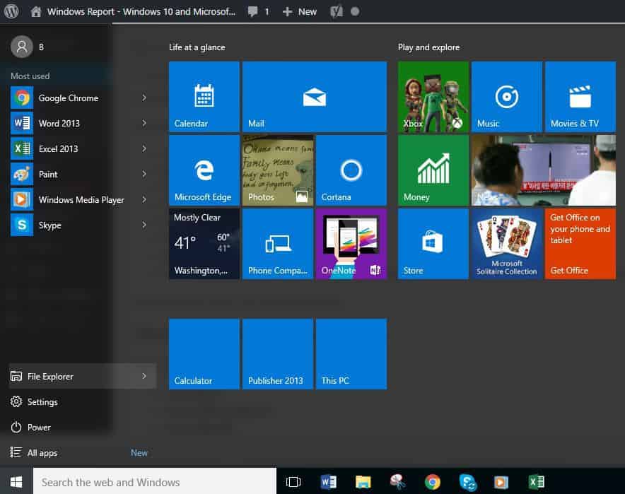 get no files on desktop Windows 10