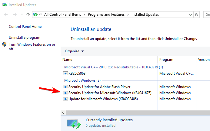 Failed initialize Direct3D with current settings uninstall updates windows 10