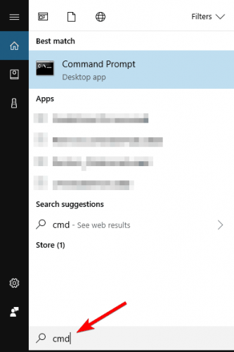 command prompt search results Windows 10 wakes up from sleep automatically