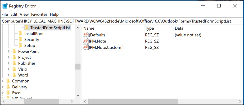 Registry Editor