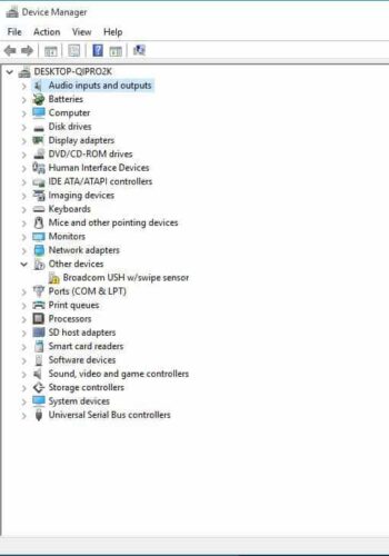 device manager Speakers stop working Windows 10