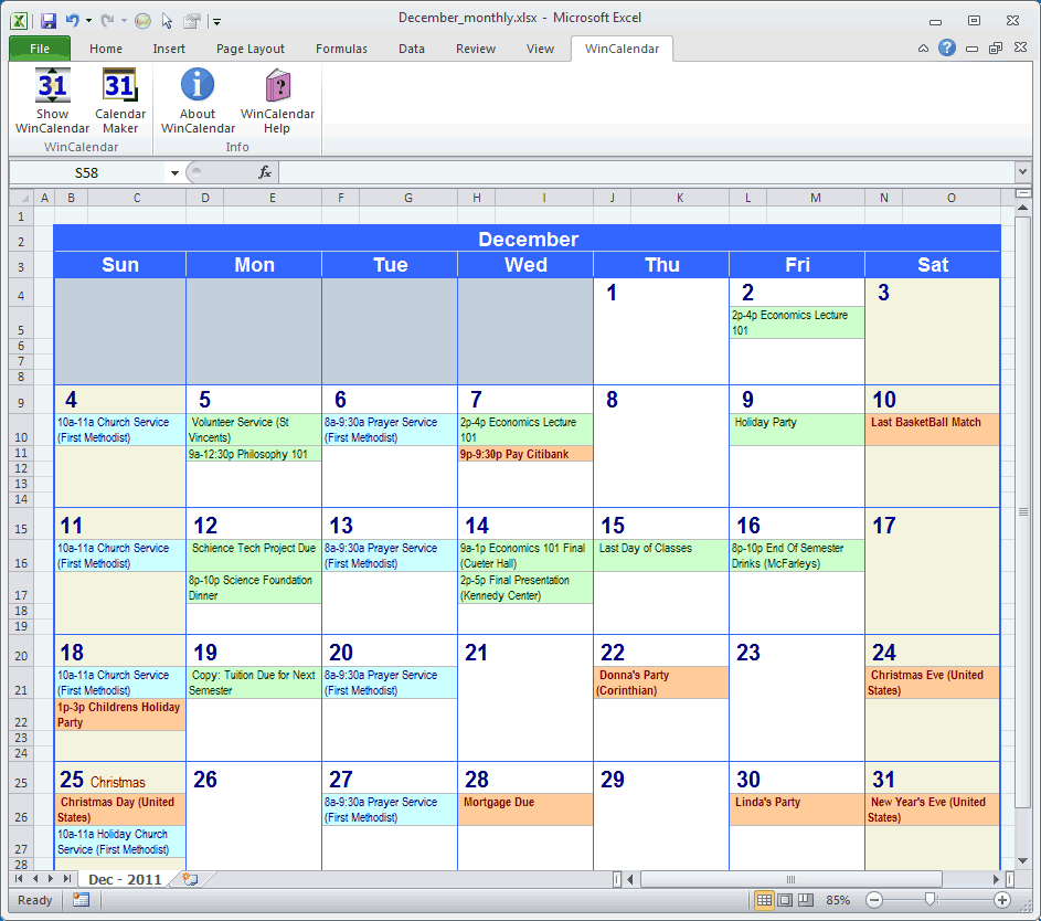 calendar in inkscape