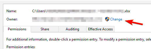 change Folder Access Denied You need permission to perform this action