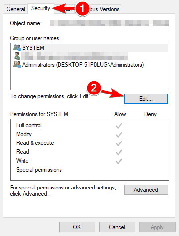 edit Can't delete file Access Denied