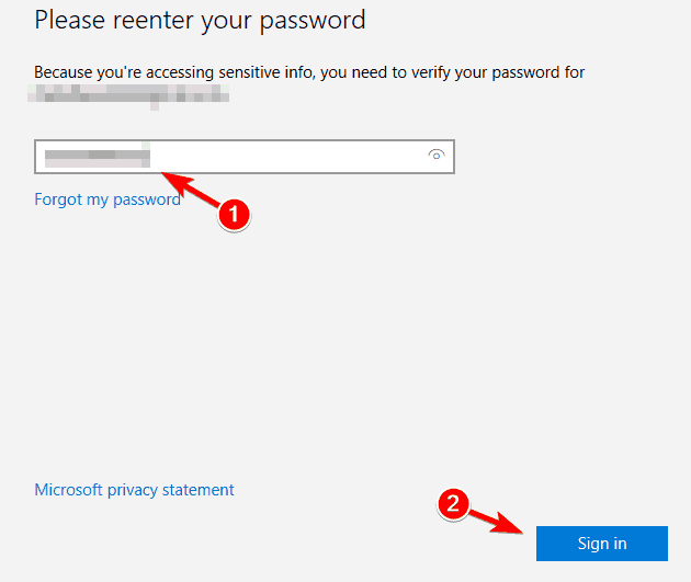 Windows 10 fingerprint login not working re-enter your password