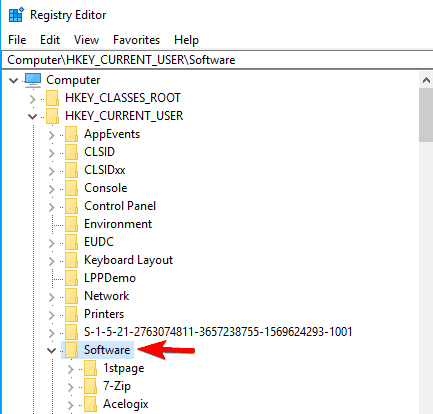 clean registry files regedit