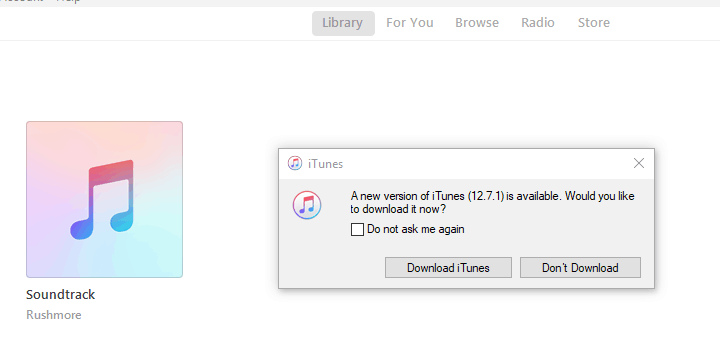 itunes download for windows 10 not workoing