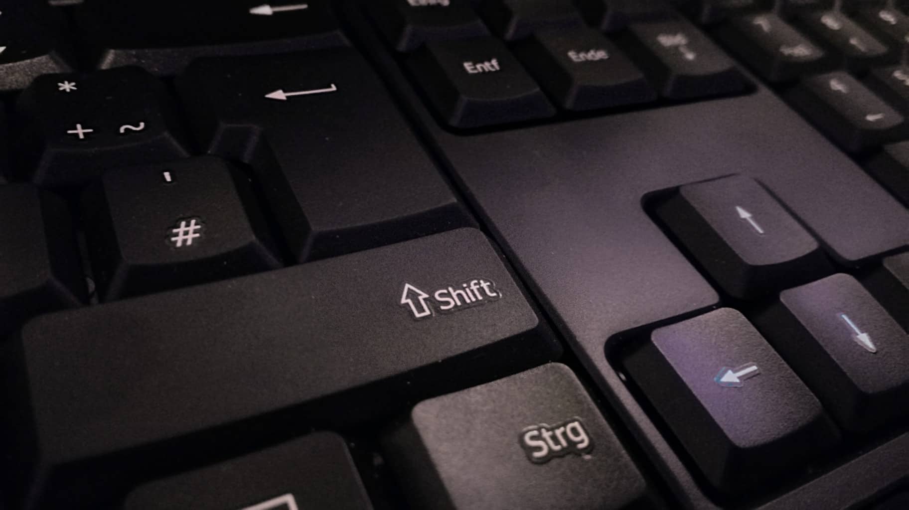 Shift Key Different Symbols