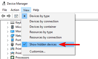 Safely Remove Hardware icon flashing show hidden devices device manager