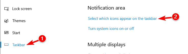 Safely Remove Hardware icon always present taskbar select which icons appear on the taskbar