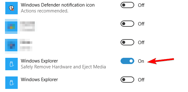 Safely Remove Hardware icon flashing windows explorer taskbar shortcut enabled
