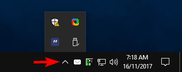 Safely Remove Hardware icon does not show devices navigation bar shortcuts